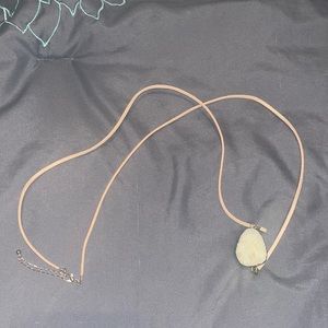 Coral leather necklace